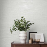 Liam Silver Metallic Weave by Fine Decor Faux Grasscloth Glam Unpasted Non Woven Wallpaper 20.5-In x 33-Ft Roll, Covers 56.4 Sq Ft - FD43935