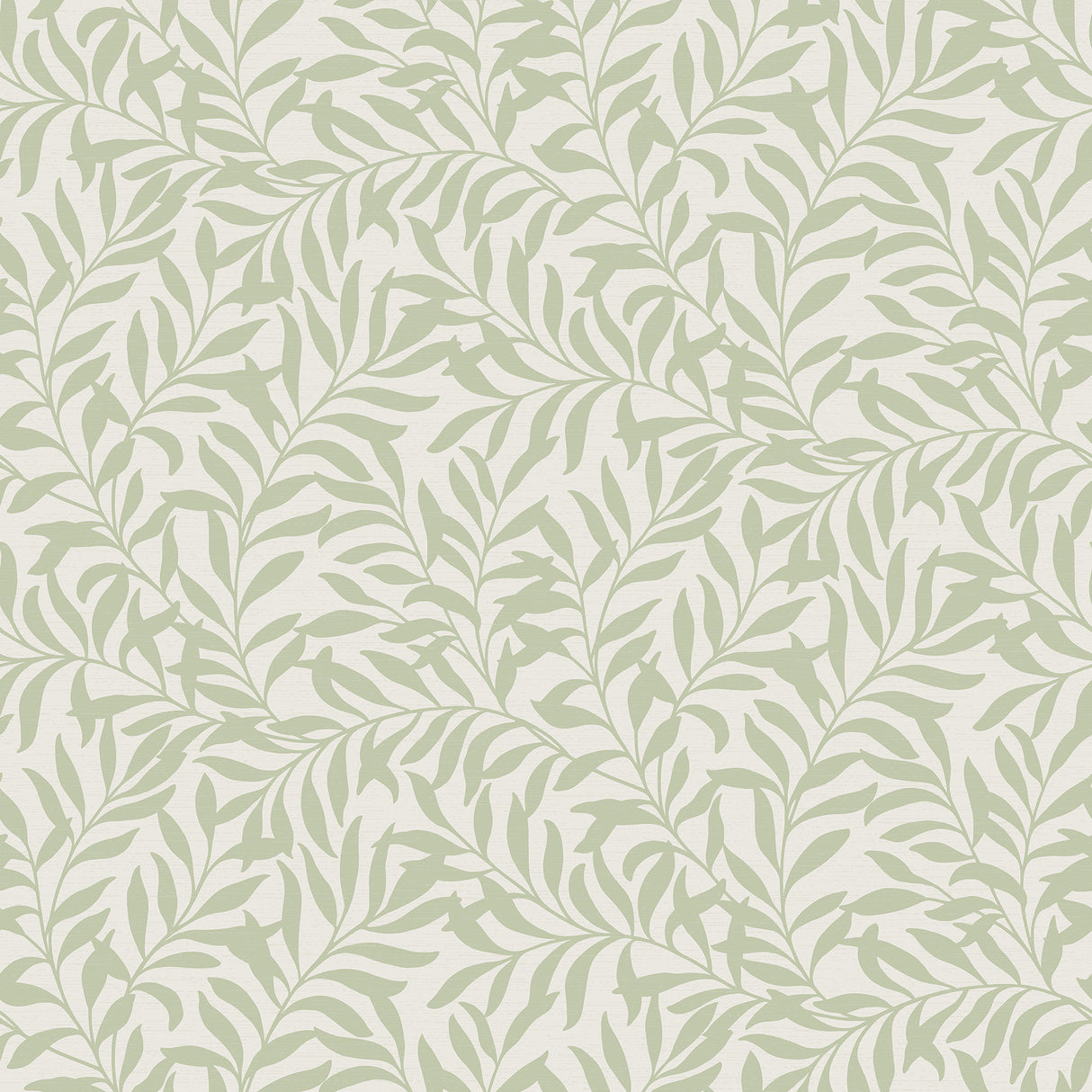 Salix Sage Trailing Leaf Wallpaper by Fine Decor - FD43942