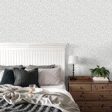 Salix Grey Trailing Leaf Non Woven Unpasted Farmhouse Botanical Vine Wallpaper from the Medley Collection by Fine Decor - FD43943