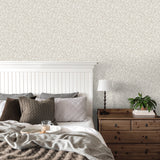 Salix Light Brown Trailing Leaf Botanical Vine Wallpaper by Fine Decor Unpasted Non Woven Farmhouse Strippable Sidewall 20.5 In x 33 Ft - FD43944