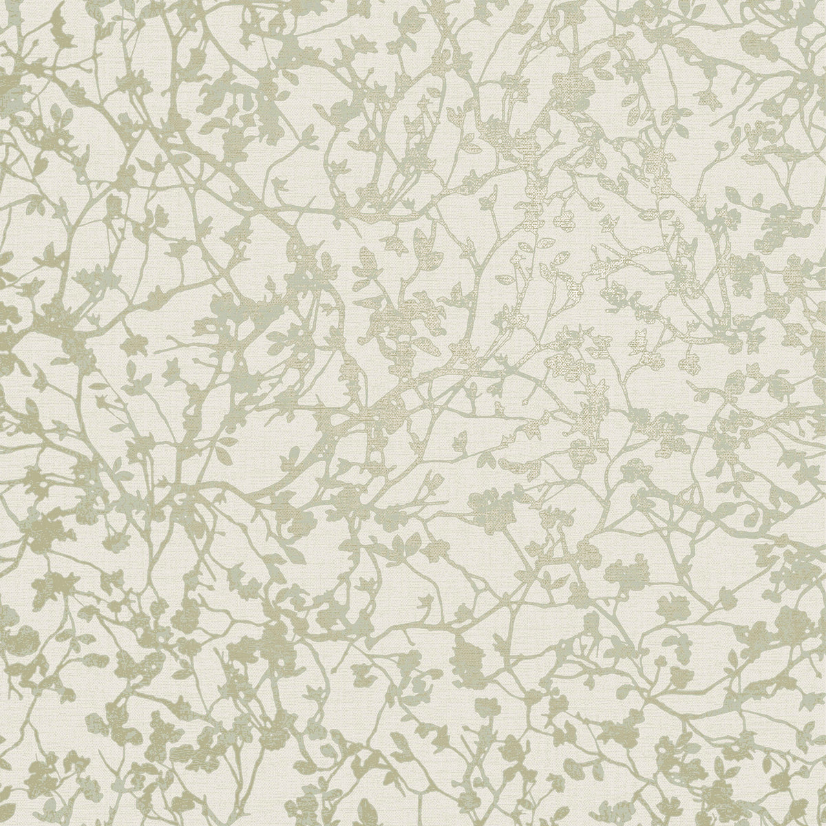 Jaya Moss Organic Sprig Wallpaper in Moss Green by Fine Decor - FD43945