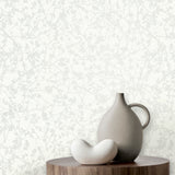 Jaya White by Fine Decor Organic Sprig Botanical Farmhouse Non Woven Unpasted Strippable Wallpaper FD43946