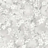 Briella Light Grey Blossom Wallpaper by Fine Decor - FD43953