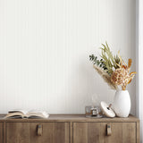 Ticking Grey Mini Stripe Grey and White by Fine Decor Traditional Ticking Stripe Unpasted Non Woven Wallpaper - FD43958