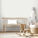 Ticking Grey Mini Stripe Grey and White by Fine Decor Traditional Ticking Stripe Unpasted Non Woven Wallpaper - FD43958