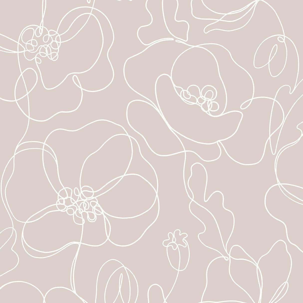 Cyrene Blush Linear Floral Wallpaper by Fine Decor - FD43966