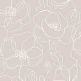 Cyrene Blush Linear Floral Wallpaper by Fine Decor - FD43966