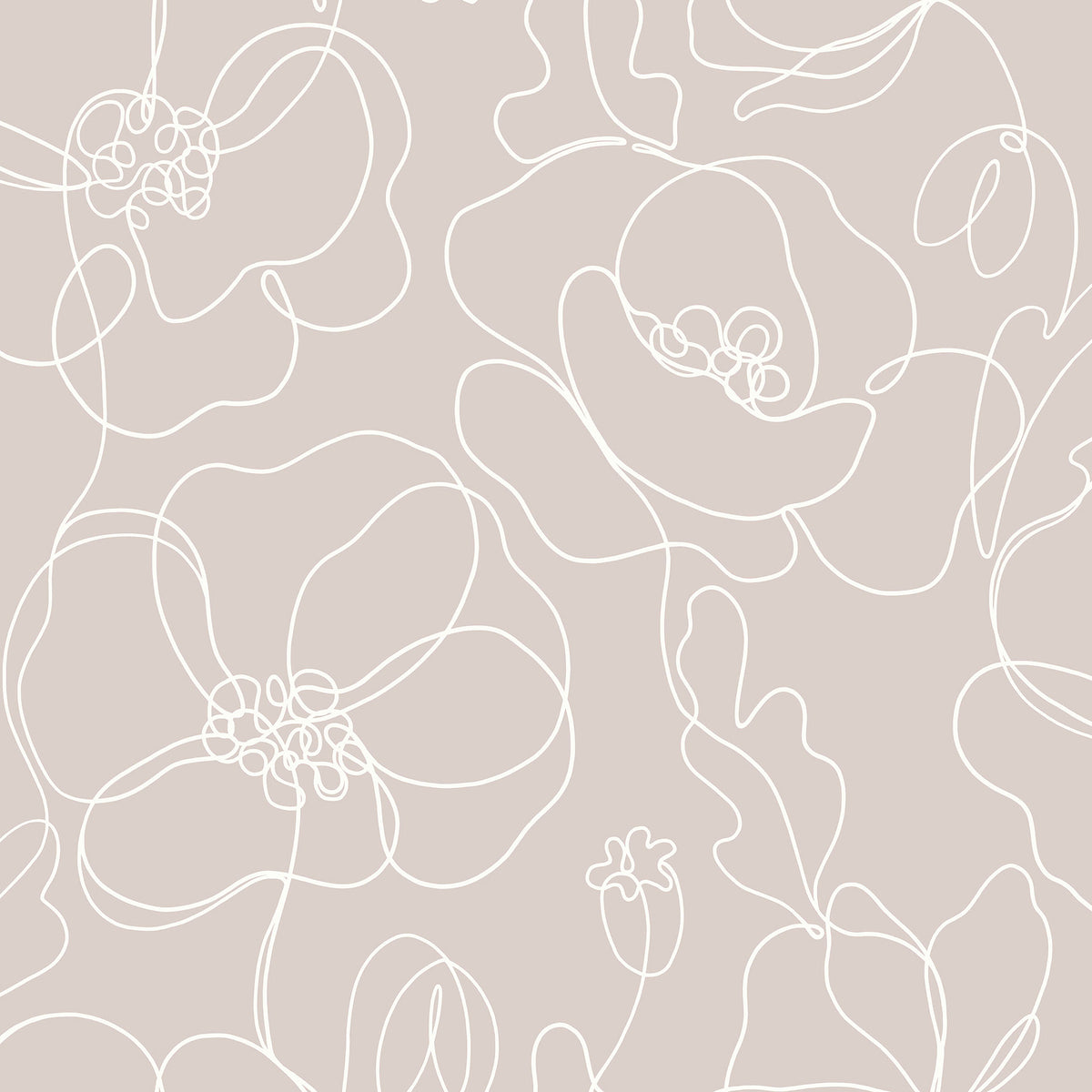 Cyrene Blush Linear Floral Wallpaper by Fine Decor - FD43966
