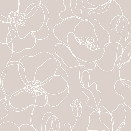 Cyrene Blush Linear Floral Wallpaper by Fine Decor - FD43966