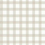 Belen Beige Gingham Wallpaper by Fine Decor - FD43971 Farmhouse Plaid Non Woven Sidewall