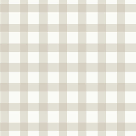 Belen Beige Gingham Wallpaper by Fine Decor - FD43971 Farmhouse Plaid Non Woven Sidewall