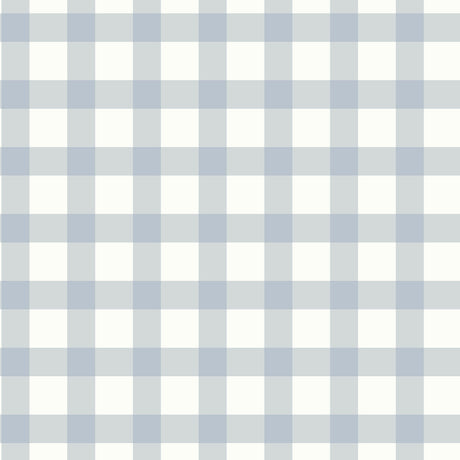 Belen Blue Gingham Wallpaper by Fine Decor - FD43972