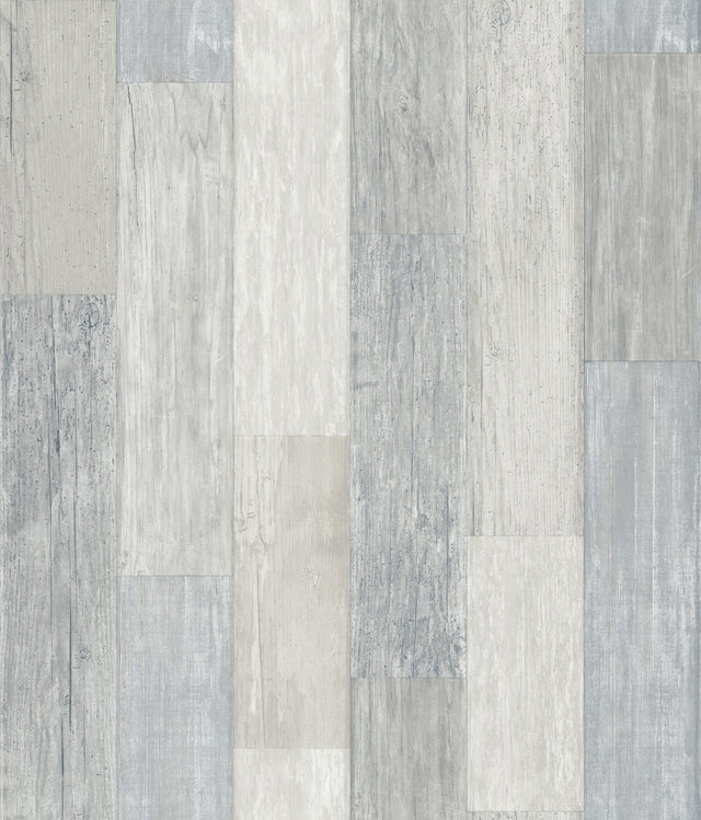 Pallet Board Blue Wallpaper with Vertical Faux Wood Plank Pattern - York FH4002