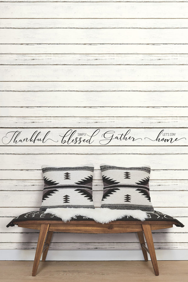 Shiplap Planks White Wallpaper