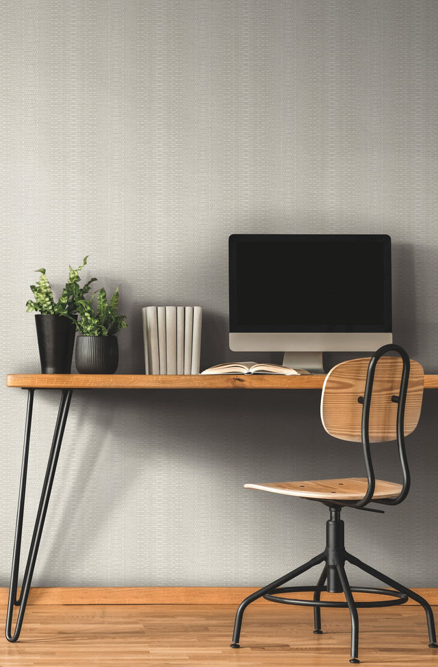 Market Stripe Caramel Wallpaper with Bohemian Woven Stripe Motif - York FH4010