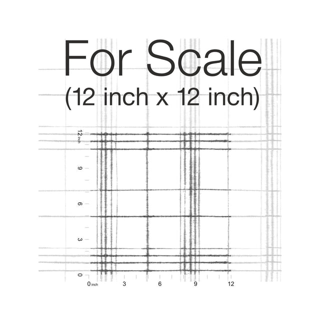 Farmhouse Plaid Black & White Wallpaper with Bohemian Plaid Pattern - York FH4016