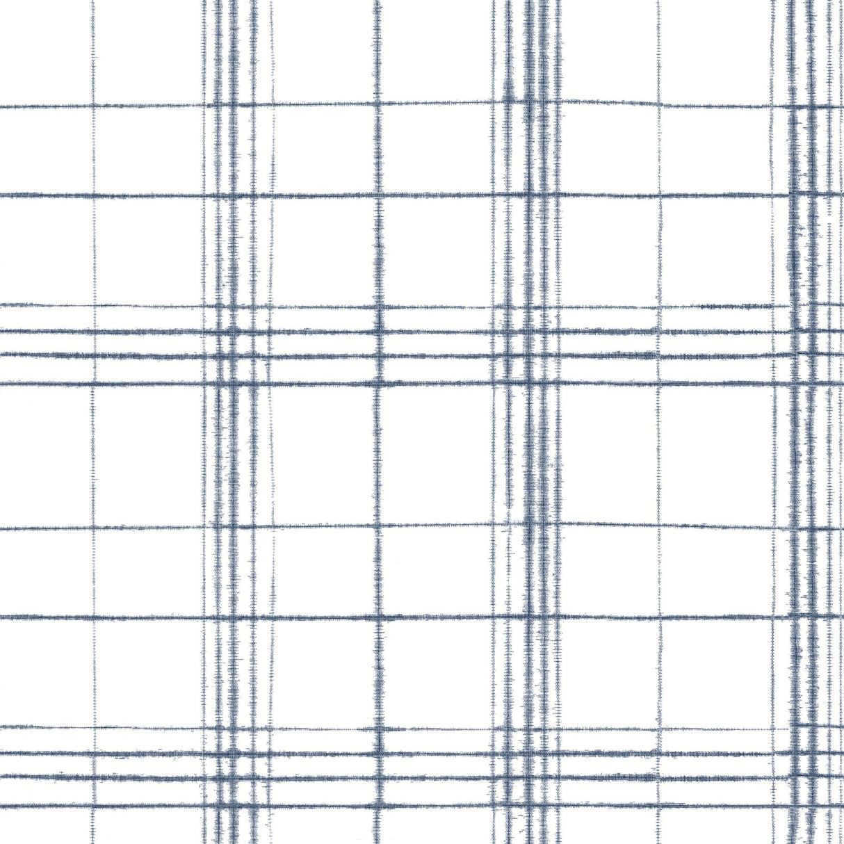 Farmhouse Plaid Navy & White Wallpaper with Bohemian Plaid Pattern - York FH4017
