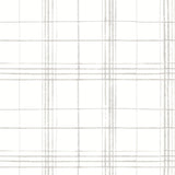 Farmhouse Plaid Linen & White Wallpaper with Plaid Pattern - York FH4019
