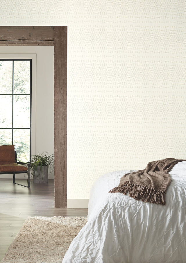 Diamond Ombre Linen & White Wallpaper