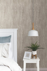 Quarter Sawn Wood Brown Wallpaper with Rustic Wood Grain - York FH4054