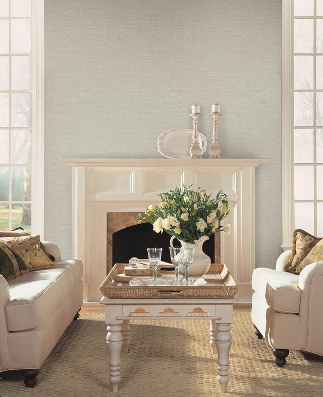Silk Linen Weave Caramel Wallpaper with Textured Linen Look - York FH4056