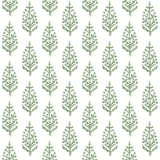 Paisley on Calico Green Wallpaper with Botanical Paisley Motif - York FH4067