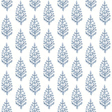 Paisley on Calico Blue Wallpaper with Botanical Paisley Motif - York FH4068