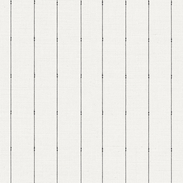 In Stitches Stripe Black & Cream Wallpaper