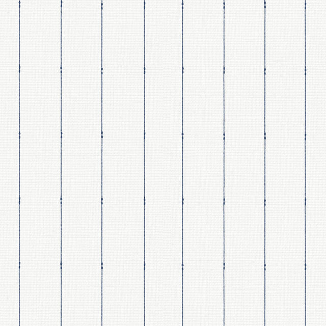 In Stitches Stripe Navy & Cream Wallpaper