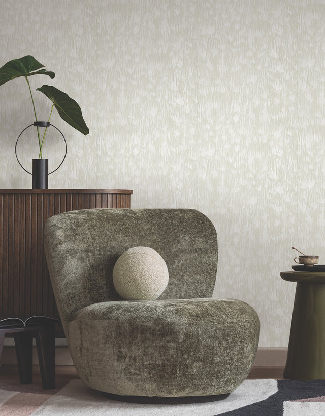 Gilded Plume Light Cream Textured Wallpaper - York FM1002
