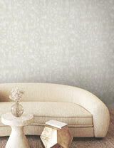 Gilded Plume Light Cream Textured Wallpaper - York FM1002
