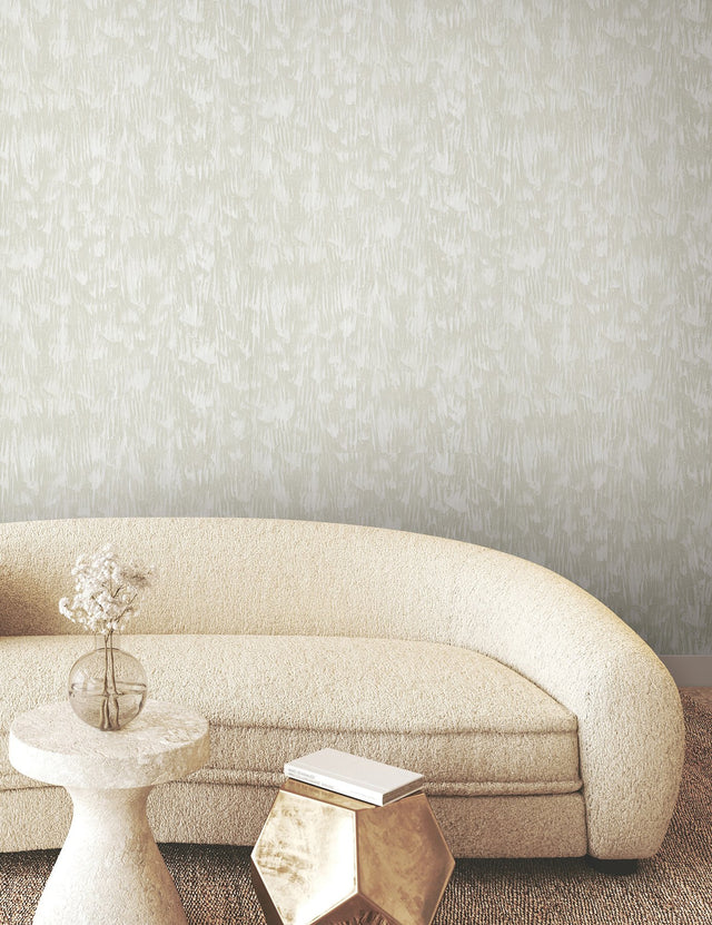 Gilded Plume Light Cream Textured Wallpaper - York FM1002