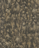 Gilded Plume Black Wallpaper with Metallic Textured Feather Motif - York FM1004