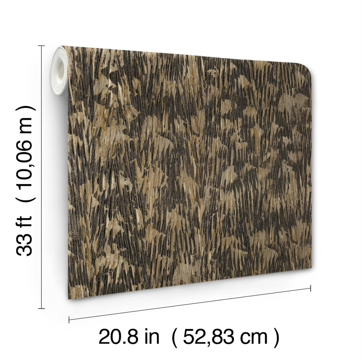 Gilded Plume Black Wallpaper with Metallic Textured Feather Motif - York FM1004