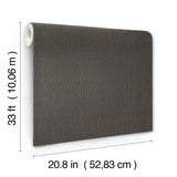 Tectonic Texture Black & Silver Wallpaper with Metallic Modern Striped Pattern - York FM1011