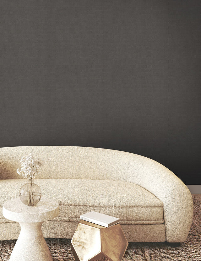 Tectonic Texture Black & Silver Wallpaper with Metallic Modern Striped Pattern - York FM1011