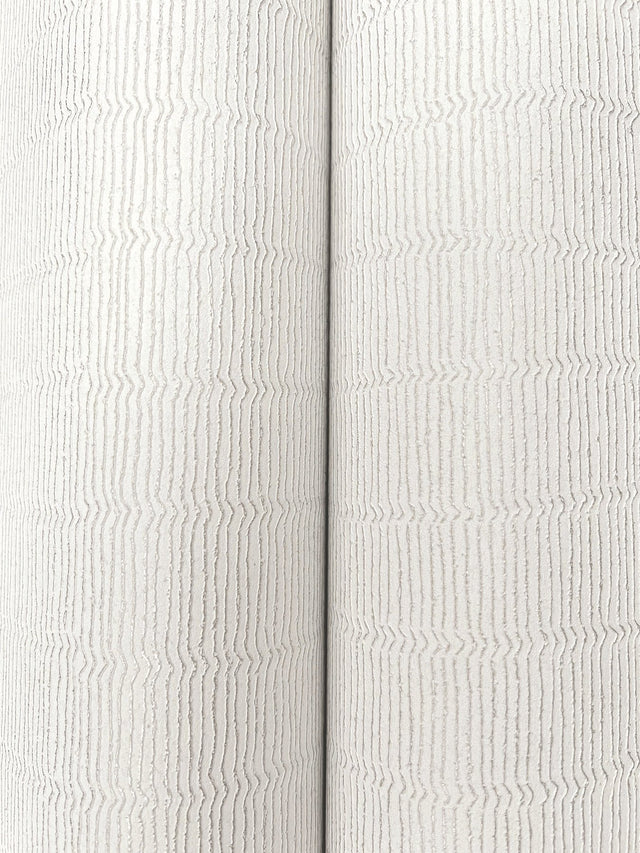 Tectonic Texture White & Silver Modern Striped Metallic Wallpaper - York FM1012