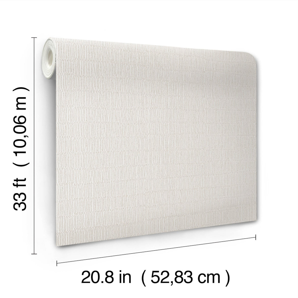 Tectonic Texture White & Silver Modern Striped Metallic Wallpaper - York FM1012