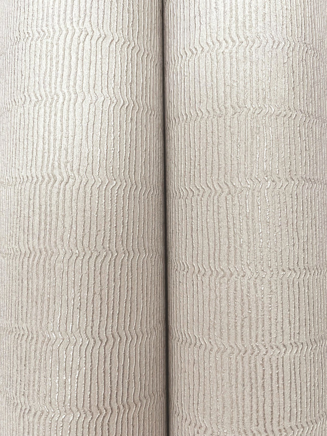 Tectonic Texture Grey & Silver Wallpaper with Metallic Modern Striped Pattern - York FM1014