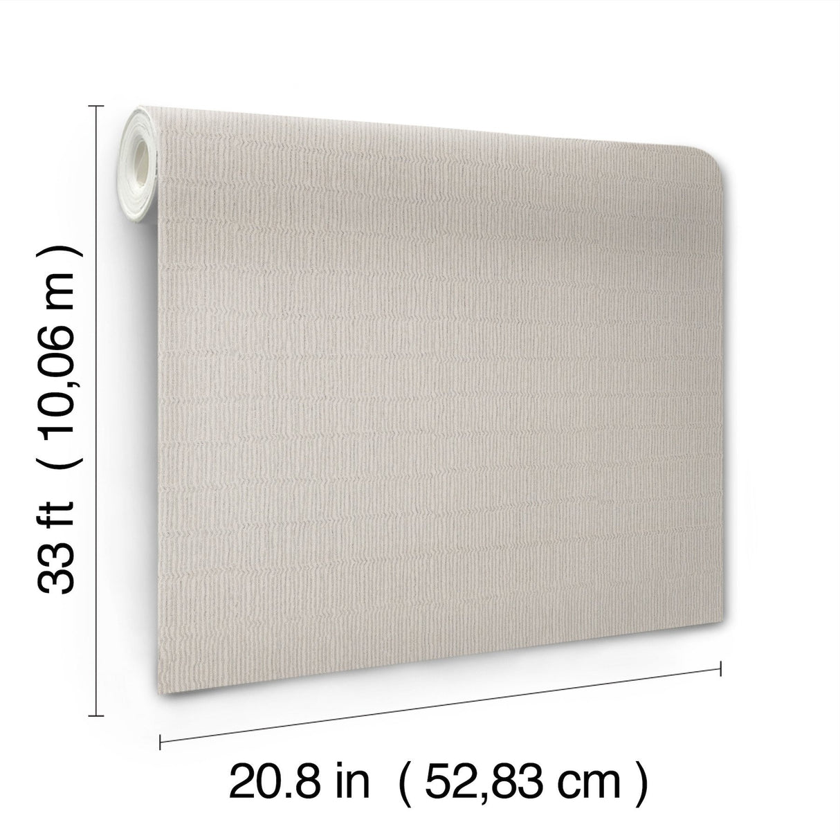 Tectonic Texture Grey & Silver Wallpaper with Metallic Modern Striped Pattern - York FM1014
