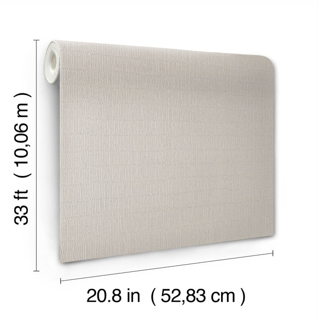 Tectonic Texture Grey & Silver Wallpaper with Metallic Modern Striped Pattern - York FM1014