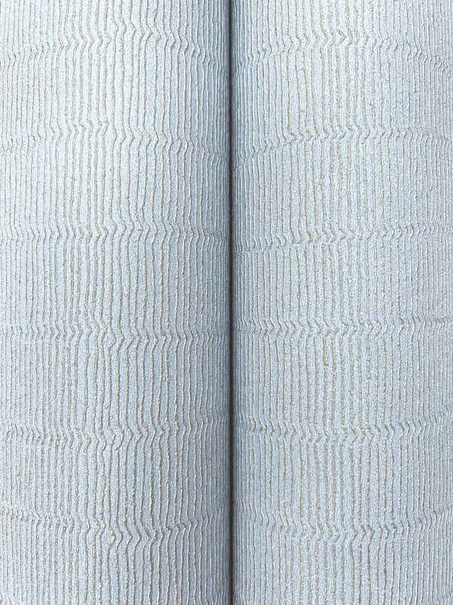 Tectonic Texture Blue & Silver Modern Striped Metallic Wallpaper - York FM1015