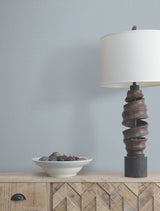 Tectonic Texture Blue & Silver Modern Striped Metallic Wallpaper - York FM1015