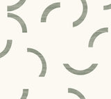 Lunula Green Geometric Non Woven Wallpaper - York FM1021