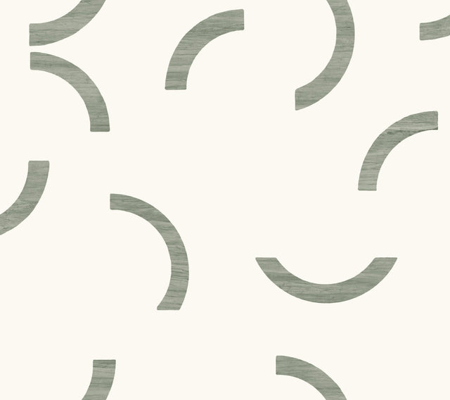 Lunula Green Geometric Non Woven Wallpaper - York FM1021