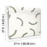 Lunula Green Geometric Non Woven Wallpaper - York FM1021