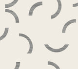 Lunula Black Geometric Modern Non Woven Wallpaper - York FM1022