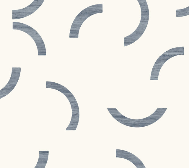 Lunula Navy Geometric Modern Wallpaper - York FM1023