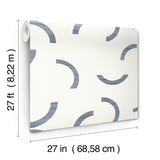 Lunula Navy Geometric Modern Wallpaper - York FM1023