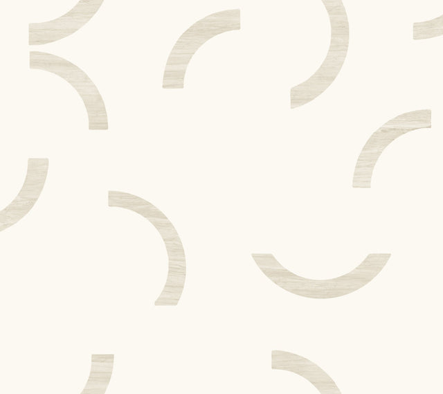 Lunula Ivory Geometric Modern Wallpaper - York FM1025